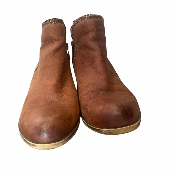 Women’s Lucky Brand Brown Leather Boots Booties Size 9 - Picture 4 of 5